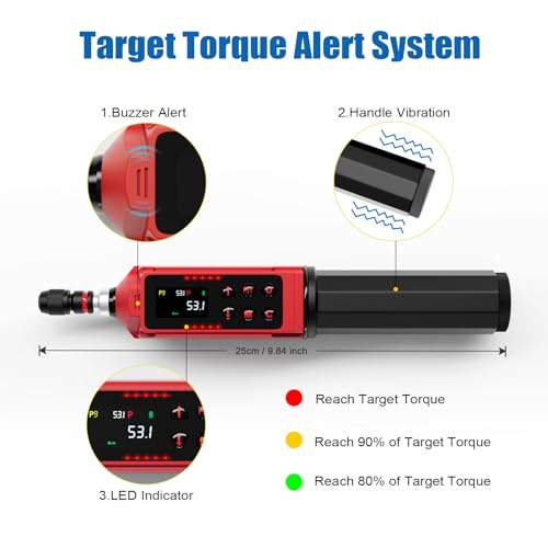 ANPUDS Digital Torque Screwdriver, 0.8-53.1 In-lb (0.09-6 Nm), ±1% Accuracy 0.8-53.1 in-lbs/0.09-6 Nm