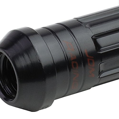 DNA Motoring LN-ZTL-9032-15-PP 16Pcs M12 x 1.5 25mm OD/75mm Height Open End Style Wheel Lug Nuts + Lock Nut + Key + Extension Adapter, Purple