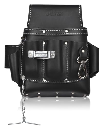 Grain Leather Electrician Tool Pouch with Work Belt | Carpenter Tool Pouch | Electric Tool Bag | Tool Belts