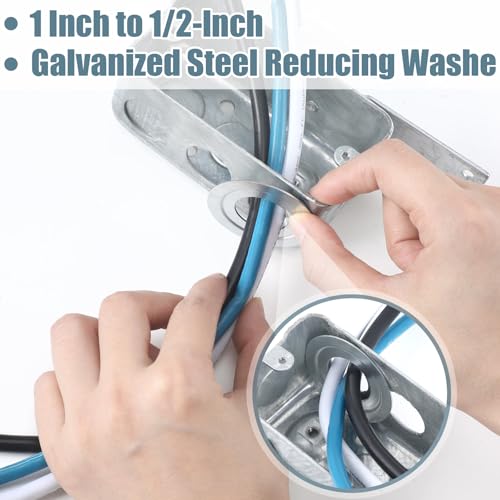 100 Pcs Rigid Reducing Washer Trade Size, 1" X 1/2" 1" x 1/2"