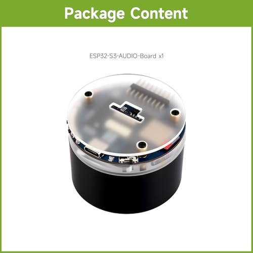 Waveshare ESP32-S3 AI Smart Speaker Development Board, Dual Microphones, Noise Reduction, RGB Lighting, External Display & Camera Support