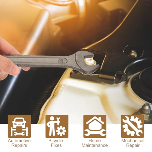 HARFINGTON Single Open Ended Spanner Wrench, 55mm (2 3/16-inch), Thicken Carbon Steel Open End Wrench Tool for Automotive Repair and Furniture Assembly, Grey