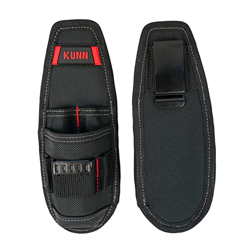 KUNN Mens Work Belt with Quick Release Buckle & Construction Tool Holder Small Pouch
