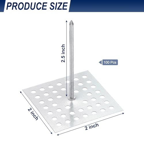PATIKIL 100pcs Insulation Pins 2.5" Perforated Insulation Pins