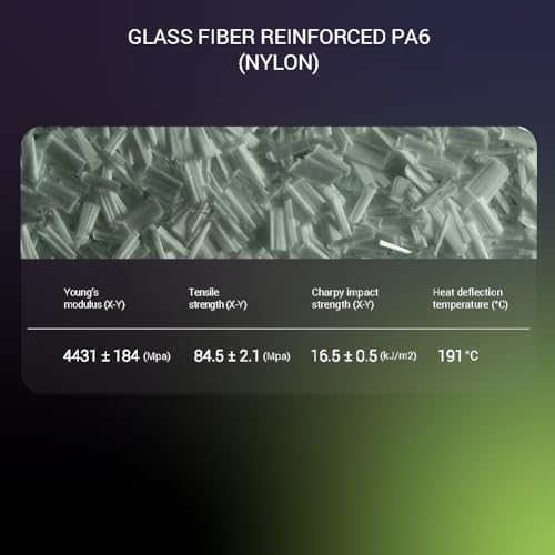 Polymaker Fiberon PA6-GF Glass Fiber Nylon Filament 1.75 Grey 500g, Enhanced Hard Edge Cardboard Spool, Fiberon PA6-GF Nylon Warp Free 1.75mm 3D Printing Filament 114 - Fiberon Pa6-gf25 1.75mm Grey (Hex Code: #75787b) 1.75 millimeters