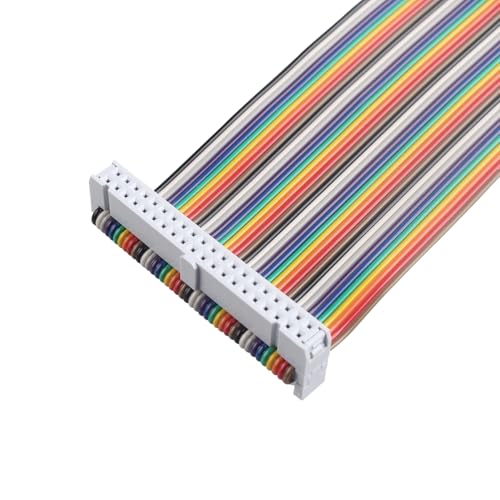ZDE 40-Pin GPIO Rainbow Ribbon Cable Computer Accessories 10 cm Compatible with Raspberry Pi 5 4B 3 2 Model B B+ (Male to Female) 10cm Male to Female