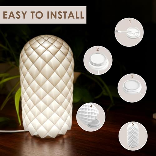 5 Pcs 3D Printer LED Lamp Kit 3 Color Temperature Adjustable Brightness 3000-6400K Compatible with 001 for Cabinet Display Shelf Desk and Bookcase