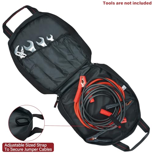 MELOTOUGH Heavy Duty Framing Nail Gun Tool Bag +Jumper Cable Bag