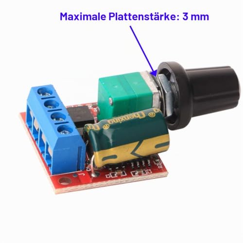 Gebildet PWM Motor Speed Controller, DC 5V-35V 5A Adjustable Reversible, DC 6V 12V 24V 35V Variable Voltage Regulator Dimmer Controller Switching with Switch Function and LED Display Pack of 2
