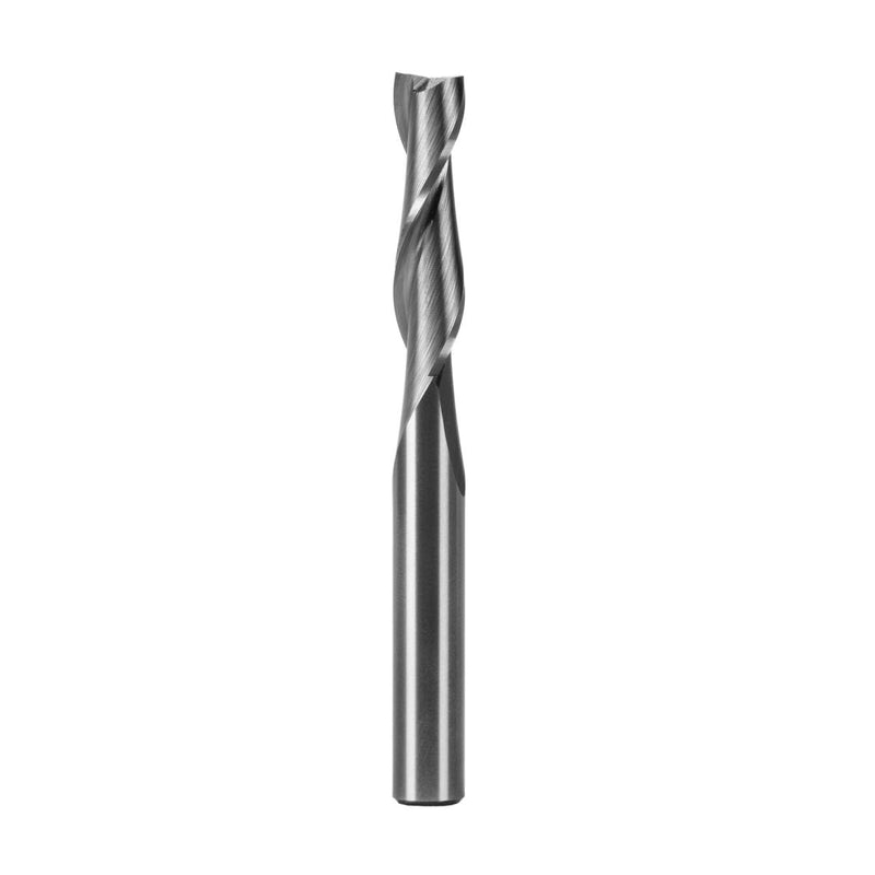 POWERTEC 73059 Spiral Router Bit and Router Subbase Centering Pin Set | Up Cut Solid Carbide CNC Router Bit 1/4" Diameter 1/4" Shank Bit + 1/2"&1/4"&1/4" Pins