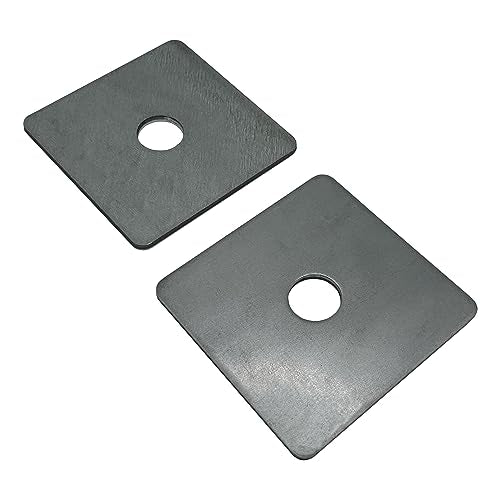10 Pack - 3" Square Washer Plate, Strut Channel Bearing Plate - Heavy Duty, Zinc Plated Steel (10) 10