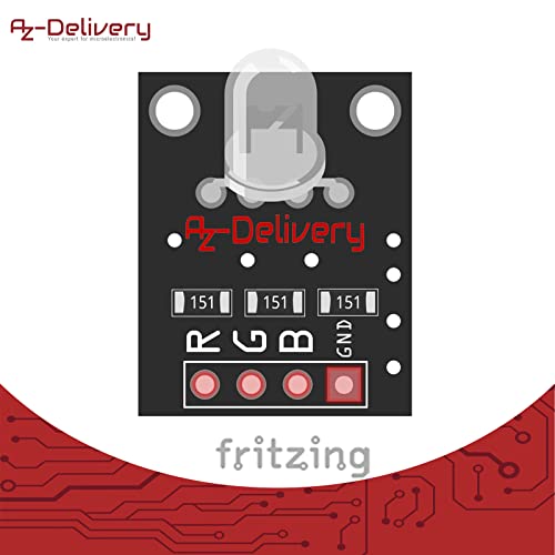 AZDelivery 3 x KY-016 FZ0455 3-Colour RGB LED Module 3 Colour Compatible with Arduino and Raspberry Pi Includes eBook