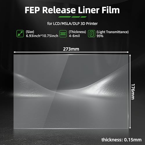 5PCS Saturn 4 Ultra FEP Release Liner Film,273x176mm High Transmittance
