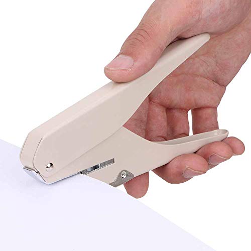 Hole Puncher, Handheld Single Hole Punch with mushroom hole and positioning ruler, Compact Office Supply Page Punching Machine with 6 Sheet Capacity for Home School Business Use pink