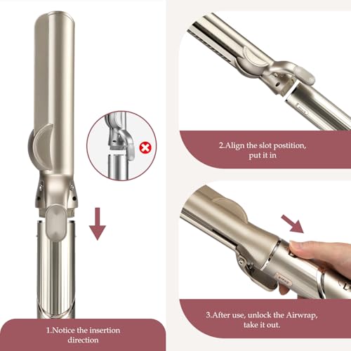 Airflow Smooth Attachment for Shark FlexStyle, Nozzles Attachment for Smooth Hair Style with Less Damage and Breakage for Shark FlexStyle Champagne Stone