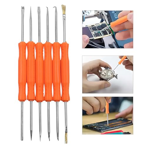 Circuit Board Welding Tool Set, 6-Piece PCB Metal Soldering Aid Repair Kit for Circuit Boards, Precise Welding Tool Set, Assist Tools for Repairing, Installing, Disassembling, Cleaning