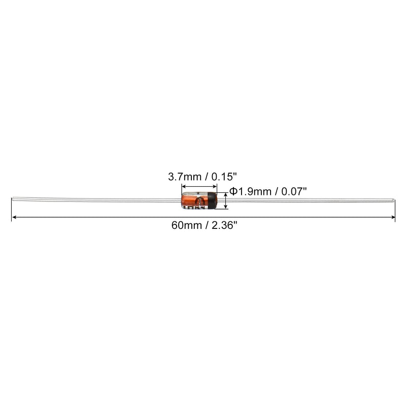 PATIKIL 20pcs Zener Diode 0.5W Zener Diodes Assortment 2.4V DO-35 for Manufacturing Experiments