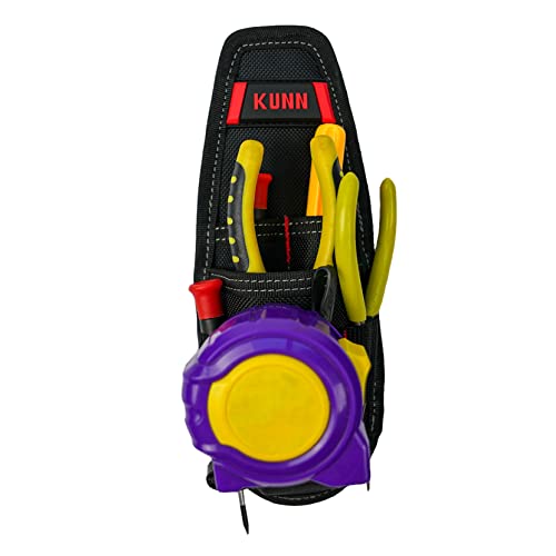 KUNN Construction Tool Holder Small Electrician's Tool Pouch for Tool Belt + Small Kneeling Pad 9"X6.5"X1" Mini Foam Kneeing Pad with 360°Hook Heavy-Duty NBR Foam