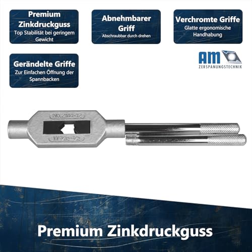 Tap Wrench M1-M8 | Adjustable PRO Tap Wrench for Taps | Choice of Different Holders, Adjustable for Tap Cutter Set (M1-M8 | Size 0) (M1-M8 | Size 0)