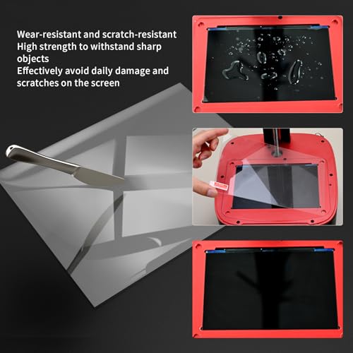Aladrs 3PCS Mono LCD Screen Tempered Glass Protective Film for 9.25inch Resin 3D Printer, High Light Transmittance Protective Film for Anycubic Photon Mono X 6K, M3 Plus LCD Resin 3D Printer