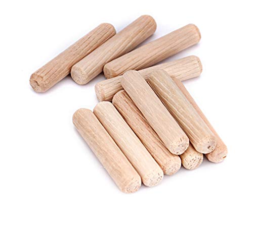 ZOENHOU 1000 PCS 5/16" x 1 1/2" Wooden Dowel Pins, Straight Dowel Rods Made of Hard Wood, Fluted Wood Dowel Plugs with Beveled Ends Tapered for Easy Insertion, Accessory Kit for Woodworking Furniture 5/16" x 1 1/2"