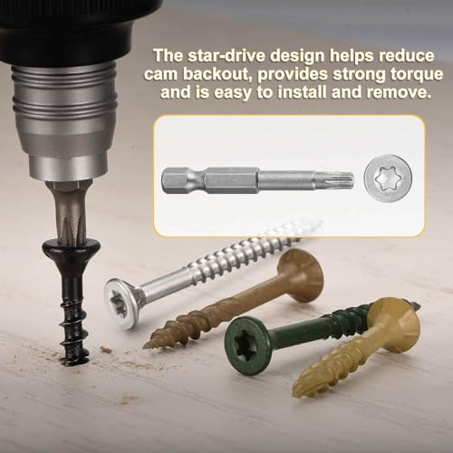 DTGN 500Pack #8x1-5/8 Deck Wood Screws kit 410 Stainless Steel Silver #8x1-5/8" 500