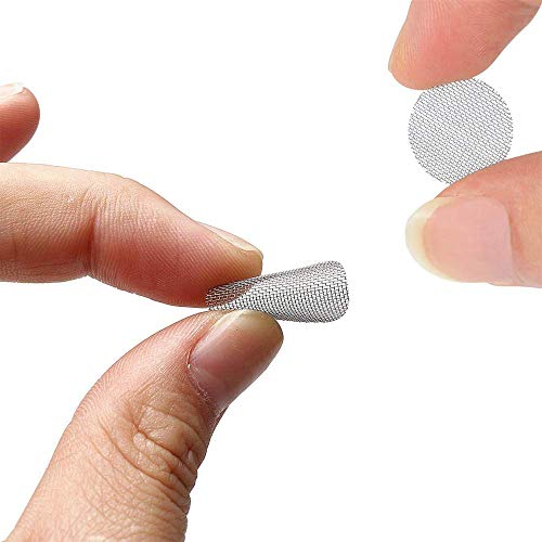 Pack of 200 Stainless Steel Screens, Pipe Filtering Smoking Pipe Strainer Filter 20 mm, Insert Screens Pipe Screens Steel Sieves Smoke Filter for Pipe, Bong, Vaporiser 200*20mm