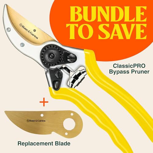 Haus & Garten ClassicPRO Titanium Bypass Pruning Shears and Replacement Blade Bundle