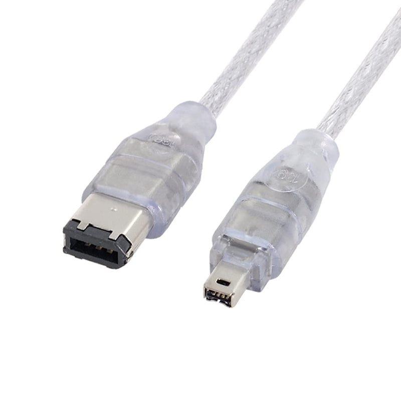 chenyang Firewire 400 IEEE 1394 6Pin to 4 Pin iLink Cable for Camera Camcorder Transparent 6M-4M 1.2M