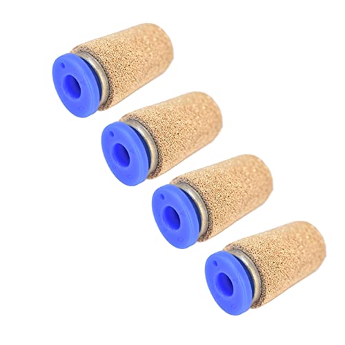 4 pieces PSF-4 pneumatic silencer, noise absorber, copper, pneumatic compressed air silencer for cylinders, solenoid valves, crankcase, transmission, fuel tanks, pneumatic tools