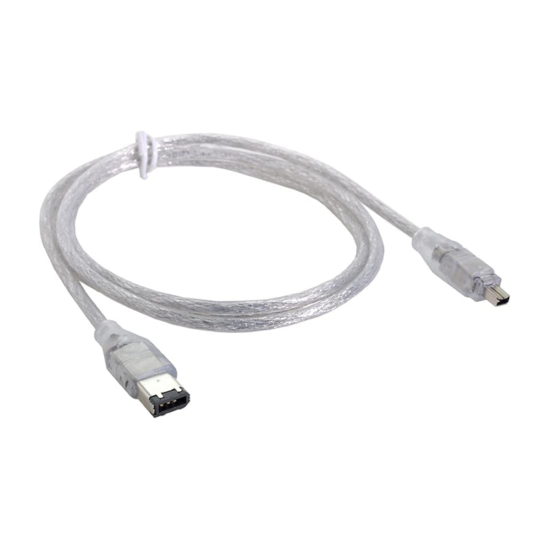 chenyang Firewire 400 IEEE 1394 6Pin to 4 Pin iLink Cable for Camera Camcorder Transparent 6M-4M 1.2M