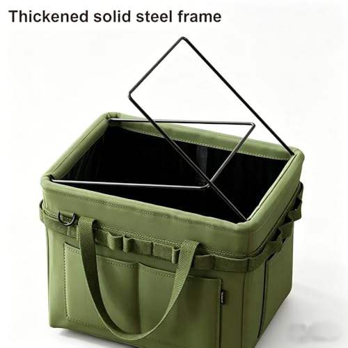 14.5 inch Wide-Mouth Waterproof Tool Bag,Utility Tote Bag Organizer For Mechanic & Electrician Camping Cookware, Gift for Men Him Dad ﻿