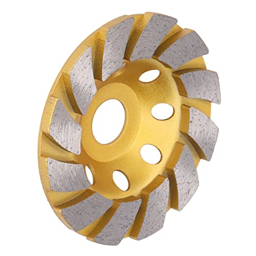 4 inch concrete grinding wheel, 12 segment high performance turbo row diamond pot polishing disc for cement, marble, stone, masonry, concrete, etc