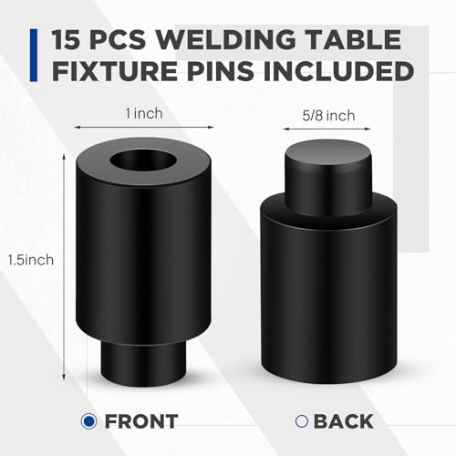 Yaocom 15 Pcs 5/8" x 1" x 1.5" Welding Table Fixture Pins, Rust Resistance