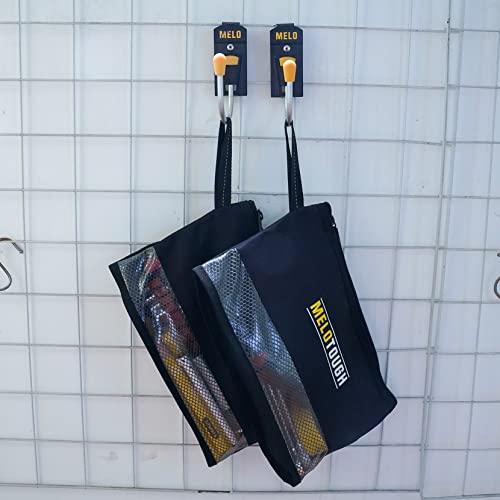 MELOTOUGH 1 Pack Tool Holster Cordless Drill Holster/Hook Single + 1pack Multi Tool Pouch Small Tool Bag Zipper Bag Zipper Pouches