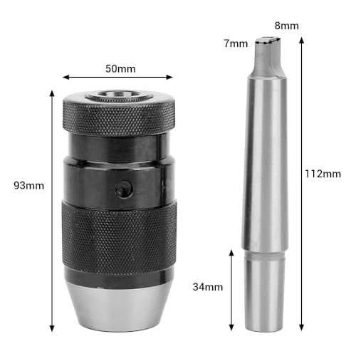 Keyless Drill Chuck, B16 13MM Keyless Lathe Super Heavy Duty Drill, Drill Chuck with Self Tightening Taper Fixture, Industrial Accessories