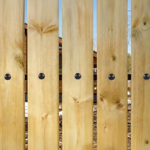 50 Packs Decorative Clavos Nails 1.5 Inch, Large Iron Antique Round Head Nails for Rustic Wood Doors, Furniture, Barn Gates & Faux Beams (Black)