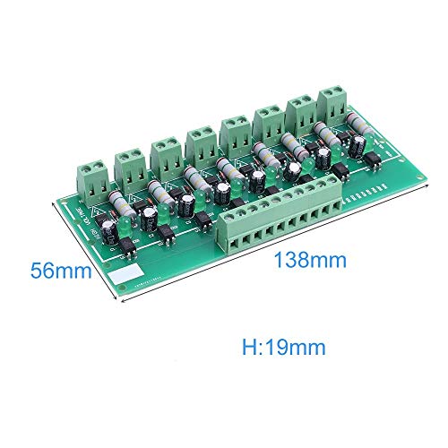Optocoupler Isolation Module, AC 110V 220V 8 Channel Optocoupler Detection Module, PNP AC Test Module High Output Power Monitoring