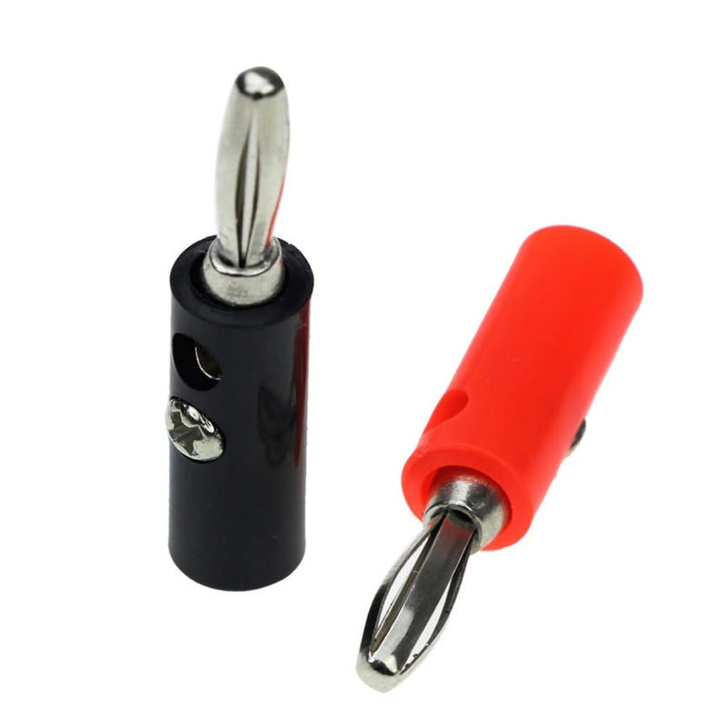 10Pair Silver 4mm Banana Plug Male and Female 4mm Banana Jack Panel Mount Banana Socket Terminal Connector Adapter Red Black (5Red5Black) 5Red5Black