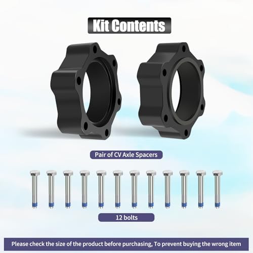 CV Spacers Fits 5-7.5" 4WD Lift 99-16 Chevy GMC 1500 Tahoe Suburban