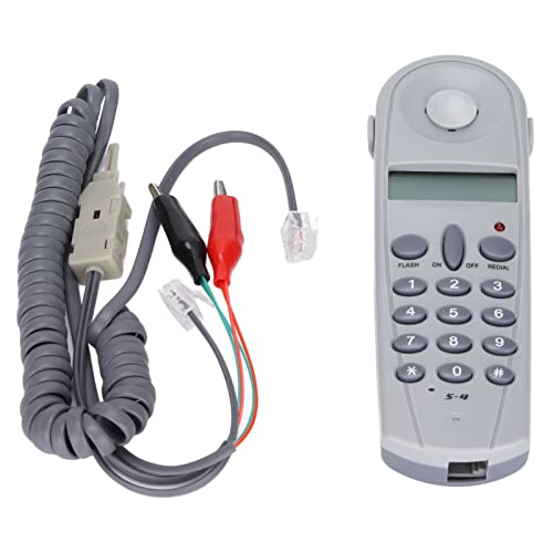 Telephone Phone Line Cable Tester,Butt Test Tester Tool Cable Set with Connectors and Joiner,/DTMF Automatic Identification,Call/Caller ID/Line Detection