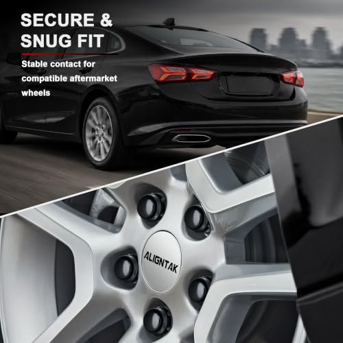 20PCS M12x1.5 6 Spline Lug Nuts, Black Closed End, 36mm Tall, 20mm OD, 60 Degree Conical Seat, Socket Key, for Select Accord Civic CR-V Impala Malibu Escape Aftermarket Wheels 20