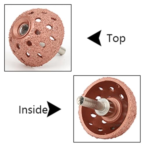 2 Pcs Tungsten Steel Bowl Buffing Wheels, 6mm Shank