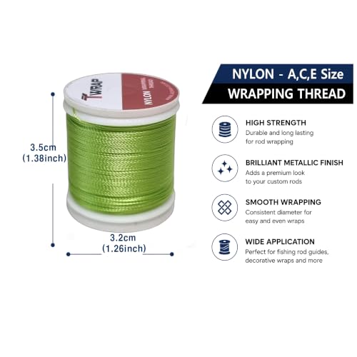 Lot of 12ea Nylon Rod Wrapping Threads A,C,E Size (JK Series) (JK005 (A Size) JK005 (A Size)