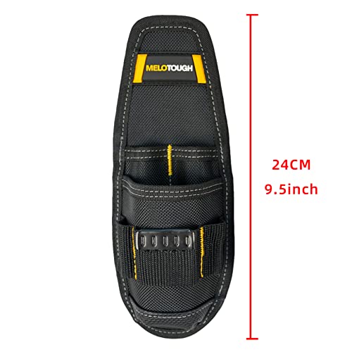 MELOTOUGH Small Tool Holder, Min Work Organizer Tool Pouch and Knife Holder with Snap Clip, Mini Kneeling Pads with Badge Reel for Work, 1" Thick Soft NBR Foam Kneeling Pad for Mechanics, Construction