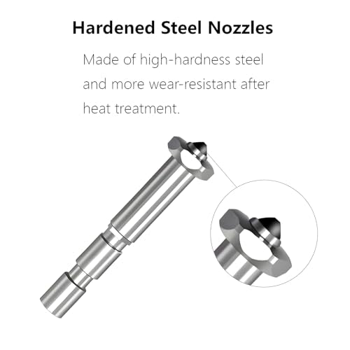 Kobra 3 Max Nozzle 0.4/0.6/0.8MM, Integrated Quick Swap Hardened Steel Nozzle High Flow High Speed Hot End Spray Nozzle for Anycubic Kobra 3 Max 3D Printer,4PCS 0.4/0.6/0.8MM Nozzle