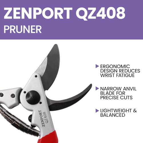 QZ408 Ergonomic Professional Pruner and HJ262 Leather Pruner Sheath