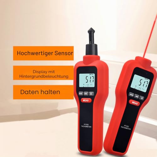 ThreeH Digital Speedometer Non-Contact Measurement Speed Speedometer High Accuracy RPM Gauge Marker Batteries Included