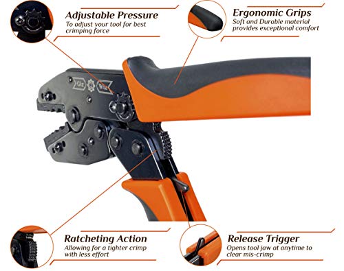 RF Coax Ratchet Crimp Tool For RG8 RG11 RG174 RG179 RG213 LMR400 .100" .128" .429" G-H3K G-H3K (RG8/11/174/179/213/LMR400)
