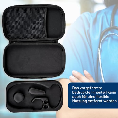GIMA Stethoscope Case, Rigid Protective Case for Classic Single Tube Stethoscope, Preformed Interior, Interior Pocket for Accessories and Outer Handle, Black, Size 28 x 16 x 5 cm PHONE CASE